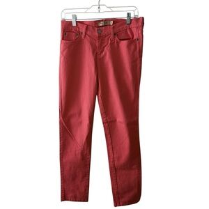 Judy Blue Women's Denim Jeans Slim Straight Leg Size 9 Coral Pink Stretch